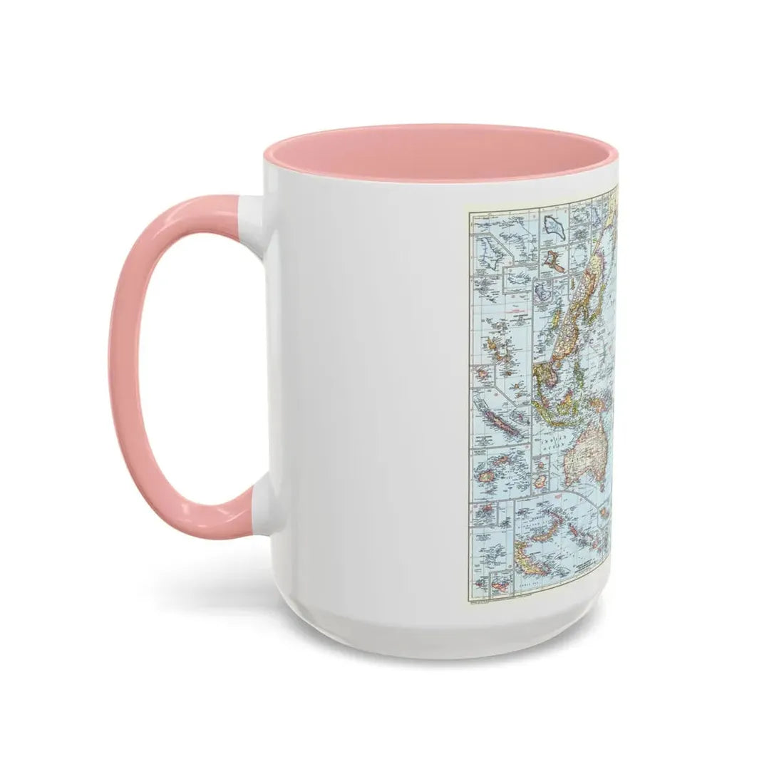 Pacific Ocean (1952) (Map) Accent Coffee Mug - Go Mug Yourself