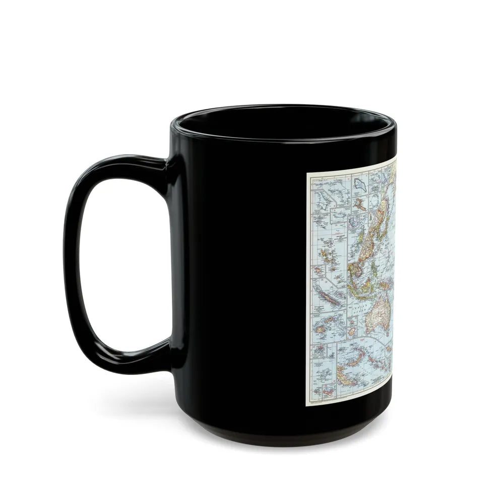 Pacific Ocean (1952) (Map) Black Coffee Mug-Go Mug Yourself