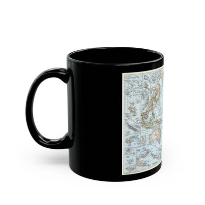 Pacific Ocean (1952) (Map) Black Coffee Mug-Go Mug Yourself