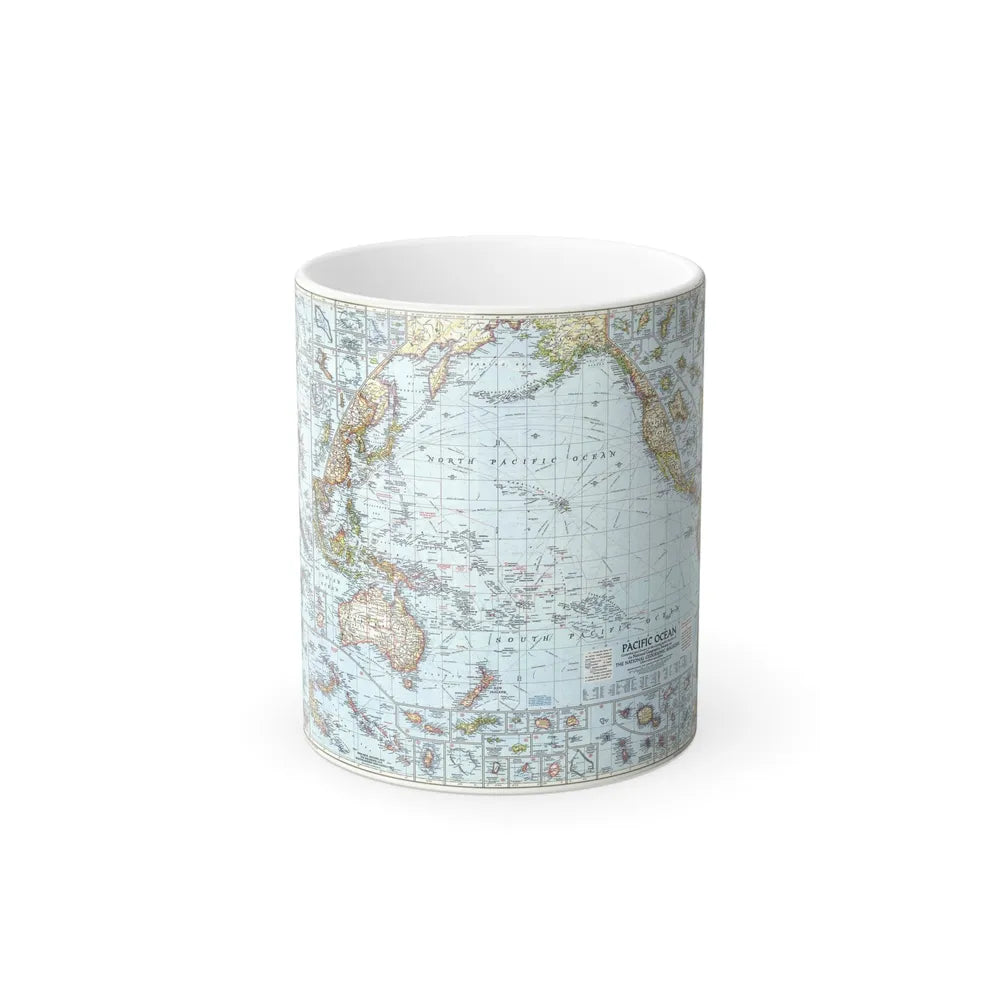 Pacific Ocean (1952) (Map) Color Changing Mug 11oz-11oz-Go Mug Yourself