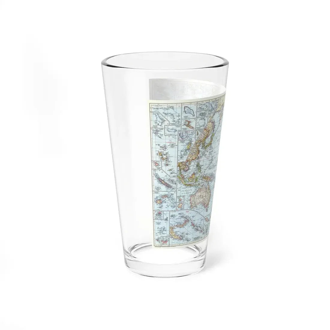 Pacific Ocean (1952) (Map) Pint Glass 16oz - Go Mug Yourself