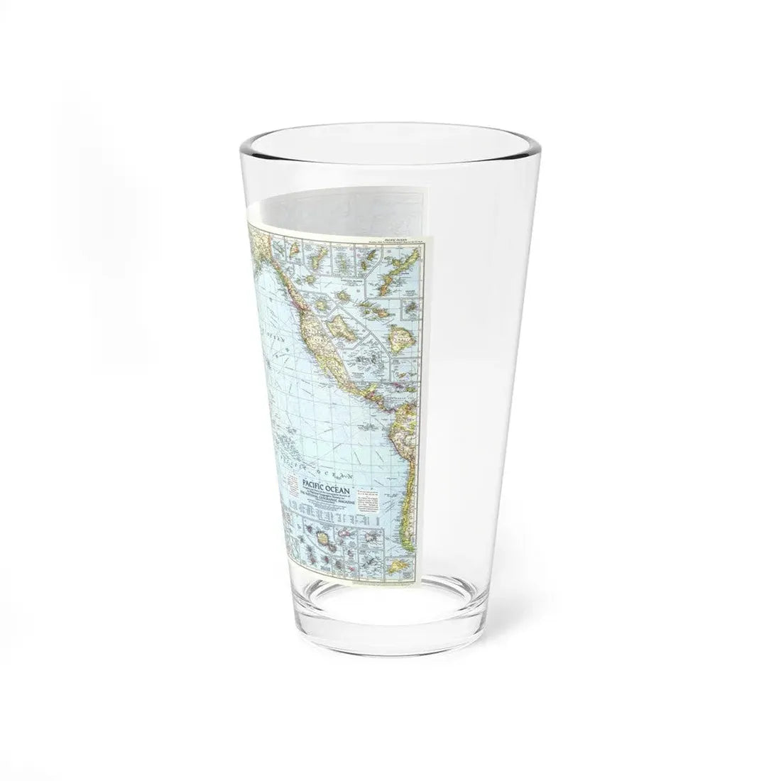 Pacific Ocean (1952) (Map) Pint Glass 16oz - Go Mug Yourself