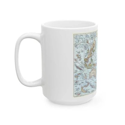 Pacific Ocean (1952) (Map) White Coffee Mug - Go Mug Yourself