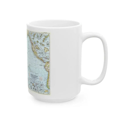 Pacific Ocean (1952) (Map) White Coffee Mug - Go Mug Yourself