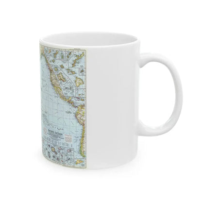 Pacific Ocean (1952) (Map) White Coffee Mug - Go Mug Yourself