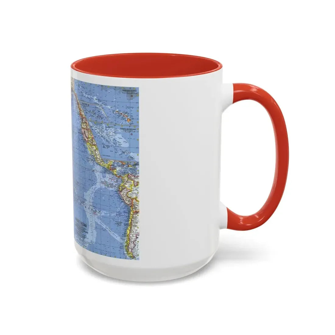 Pacific Ocean (1962) (Map) Accent Coffee Mug - Go Mug Yourself