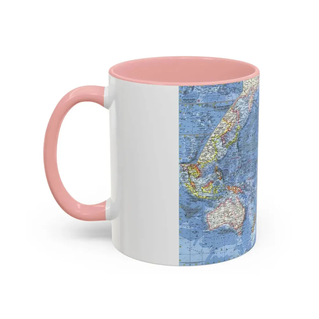 Pacific Ocean (1962) (Map) Accent Coffee Mug - Go Mug Yourself