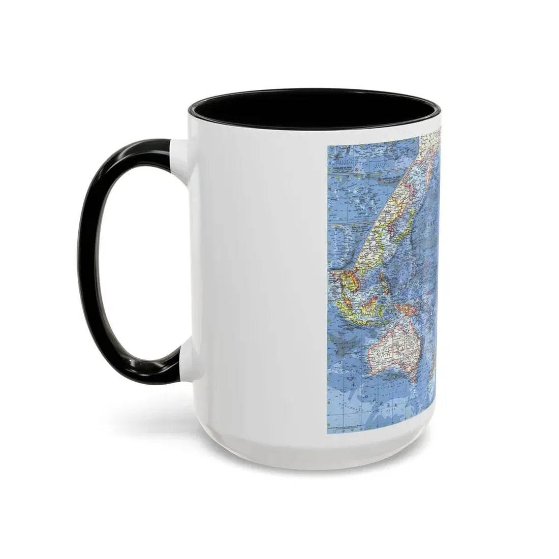 Pacific Ocean (1962) (Map) Accent Coffee Mug - Go Mug Yourself
