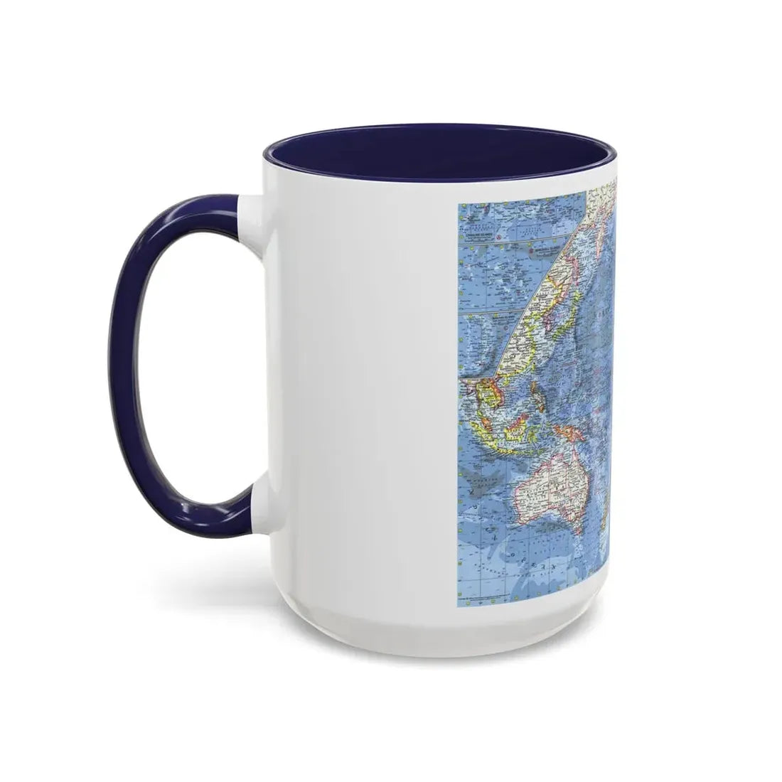 Pacific Ocean (1962) (Map) Accent Coffee Mug - Go Mug Yourself