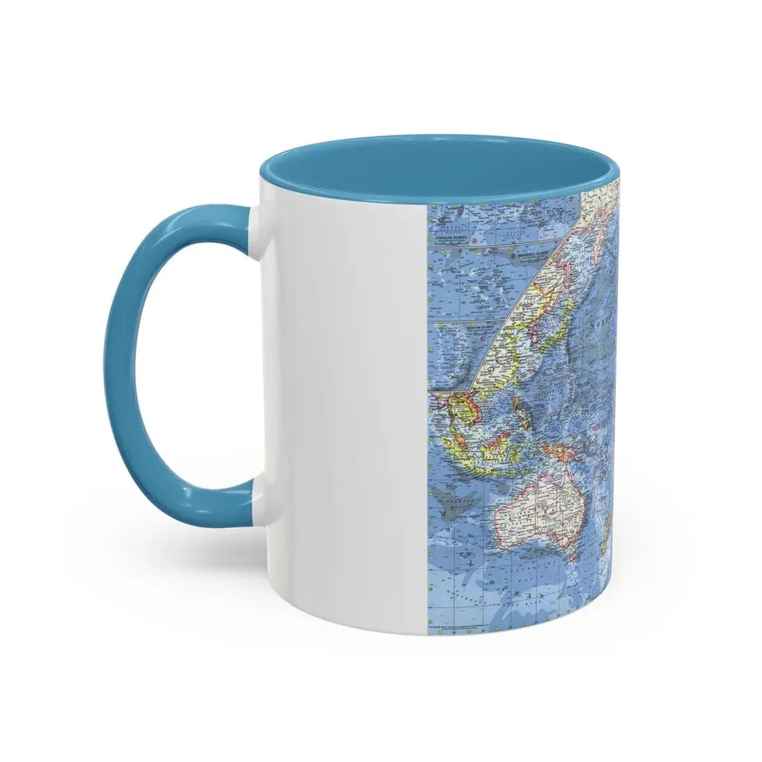 Pacific Ocean (1962) (Map) Accent Coffee Mug - Go Mug Yourself