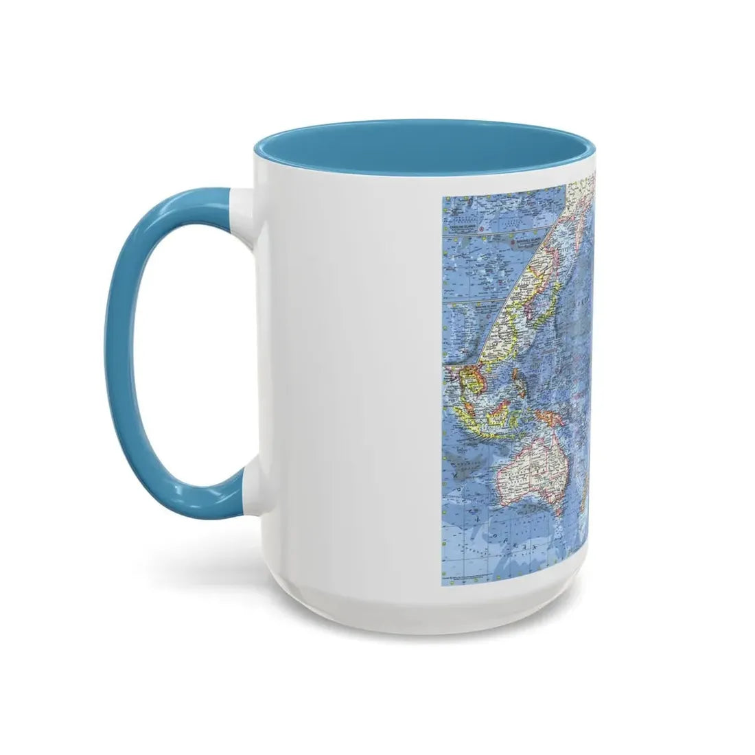 Pacific Ocean (1962) (Map) Accent Coffee Mug - Go Mug Yourself