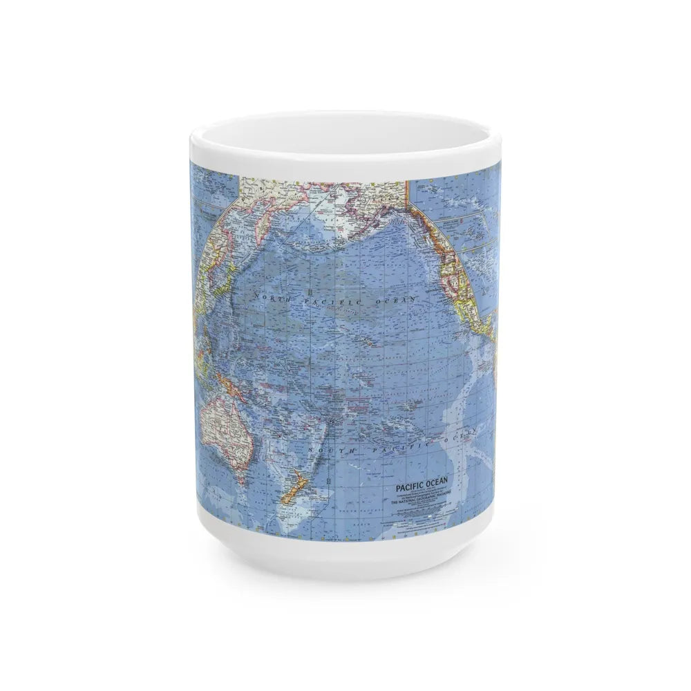 Pacific Ocean (1962) (Map) White Coffee Mug-15oz-Go Mug Yourself