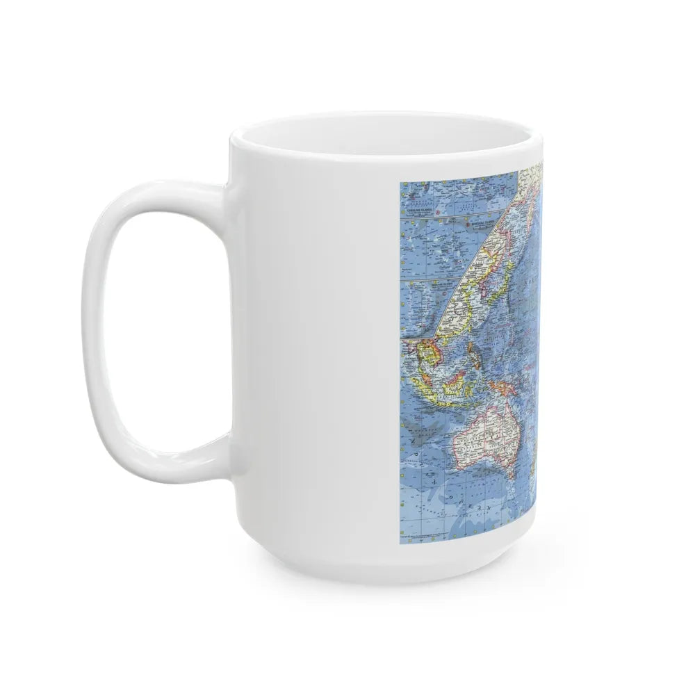 Pacific Ocean (1962) (Map) White Coffee Mug-Go Mug Yourself