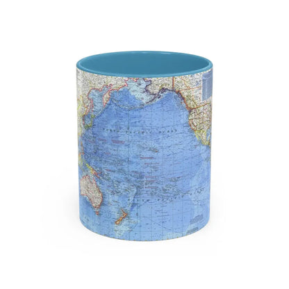 Pacific Ocean (1969) (Map) Accent Coffee Mug 11oz Light Blue - Go Mug Yourself