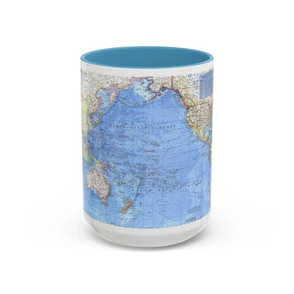 Pacific Ocean (1969) (Map) Accent Coffee Mug 15oz Light Blue - Go Mug Yourself
