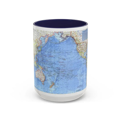 Pacific Ocean (1969) (Map) Accent Coffee Mug 15oz Navy - Go Mug Yourself