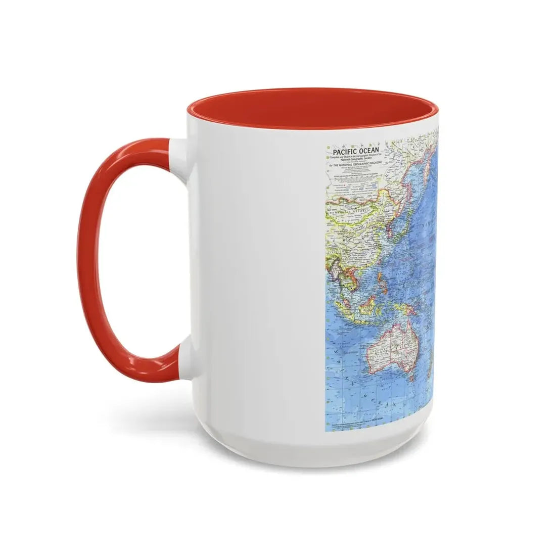 Pacific Ocean (1969) (Map) Accent Coffee Mug - Go Mug Yourself