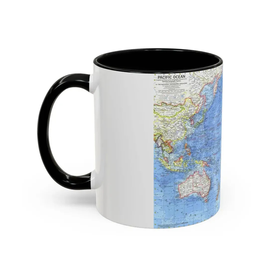 Pacific Ocean (1969) (Map) Accent Coffee Mug - Go Mug Yourself
