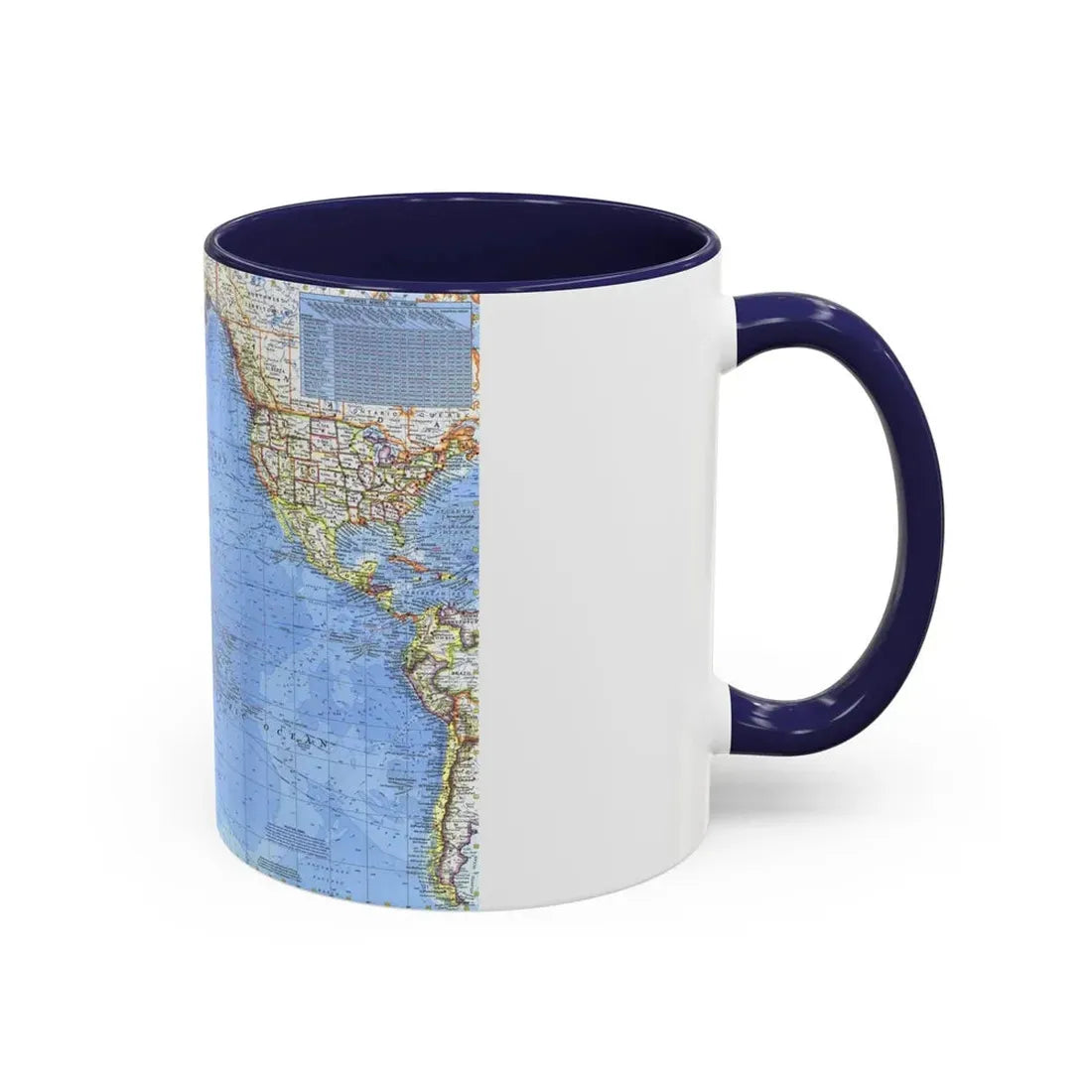 Pacific Ocean (1969) (Map) Accent Coffee Mug - Go Mug Yourself