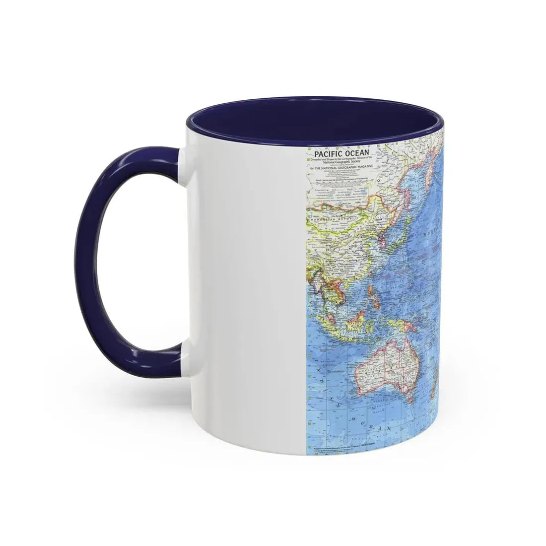 Pacific Ocean (1969) (Map) Accent Coffee Mug - Go Mug Yourself