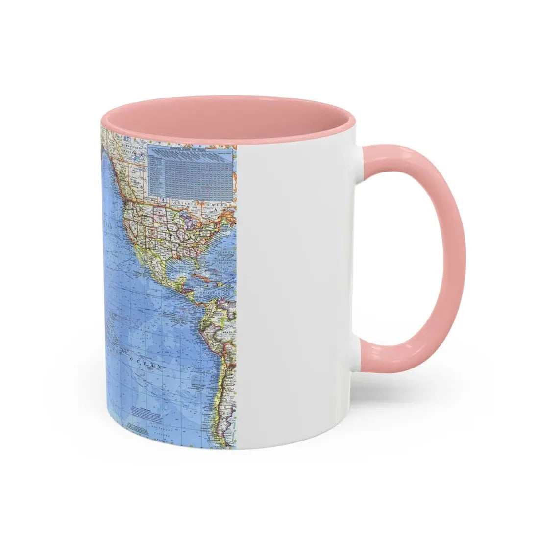 Pacific Ocean (1969) (Map) Accent Coffee Mug - Go Mug Yourself