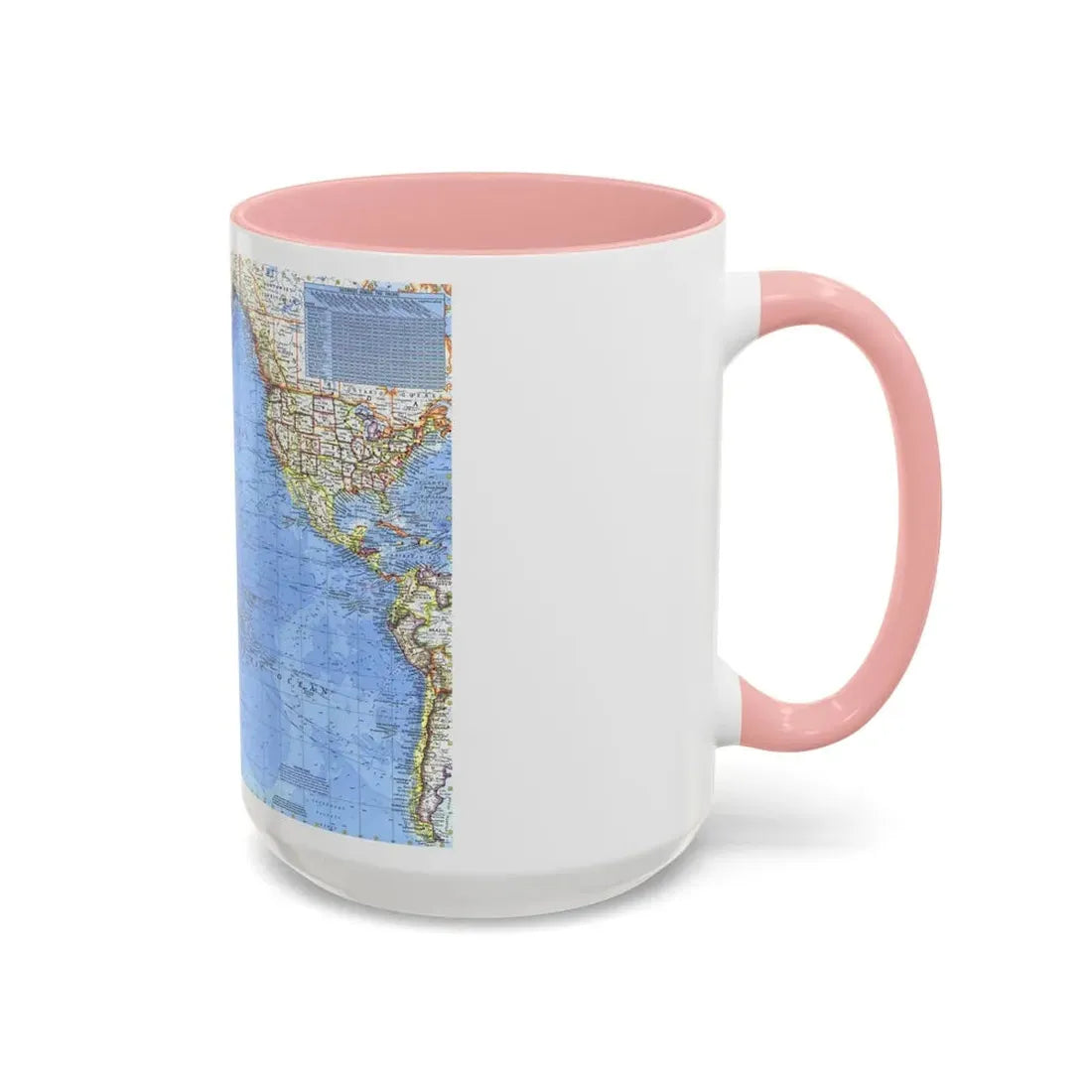 Pacific Ocean (1969) (Map) Accent Coffee Mug - Go Mug Yourself