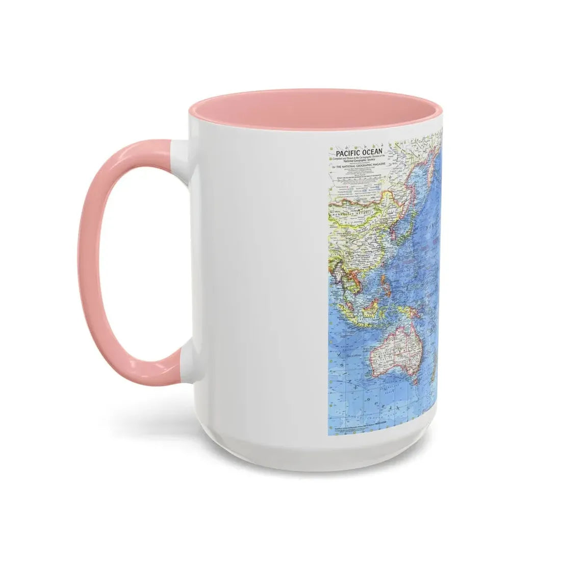 Pacific Ocean (1969) (Map) Accent Coffee Mug - Go Mug Yourself