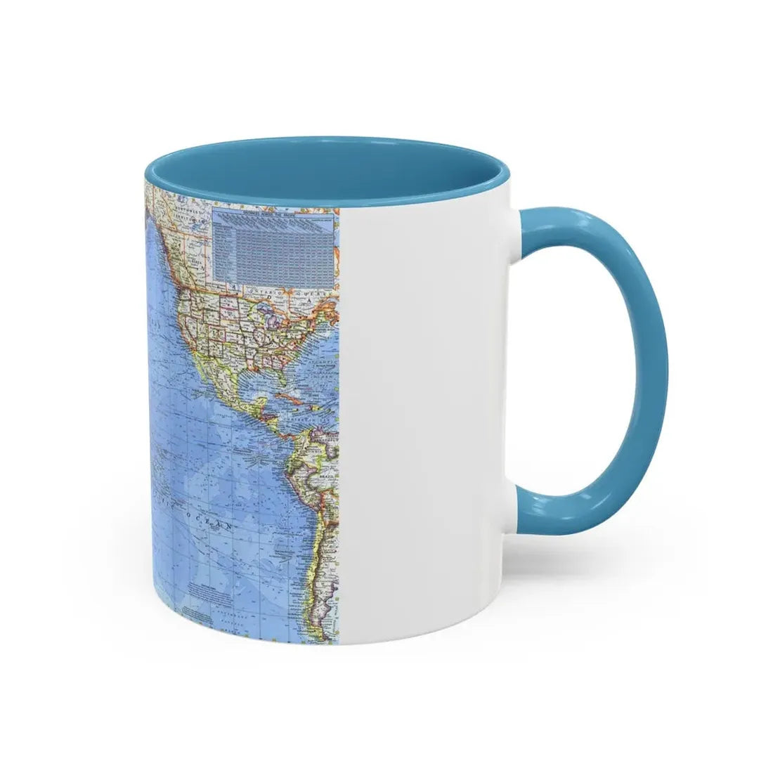 Pacific Ocean (1969) (Map) Accent Coffee Mug - Go Mug Yourself