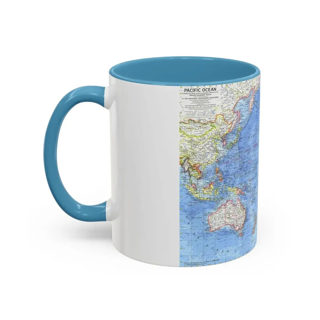 Pacific Ocean (1969) (Map) Accent Coffee Mug - Go Mug Yourself