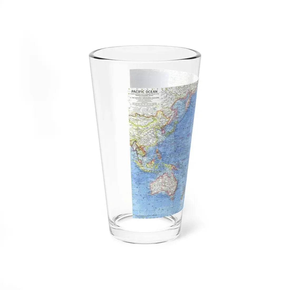 Pacific Ocean (1969) (Map) Pint Glass 16oz - Go Mug Yourself