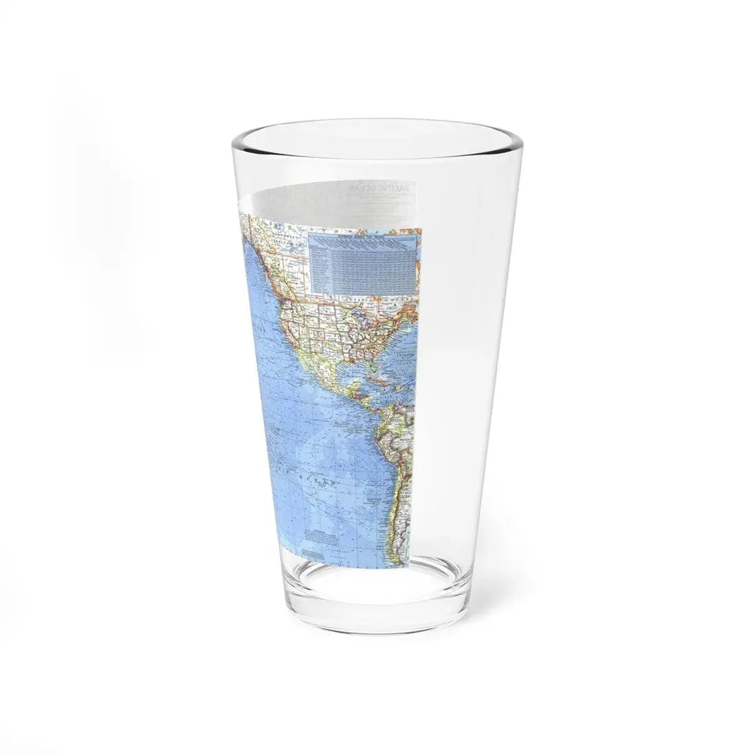 Pacific Ocean (1969) (Map) Pint Glass 16oz - Go Mug Yourself