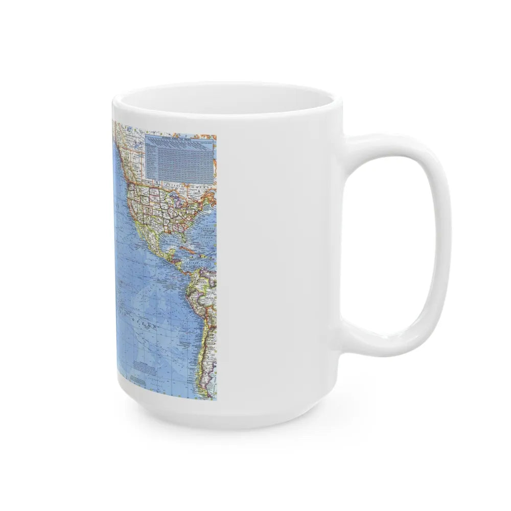 Pacific Ocean (1969) (Map) White Coffee Mug-Go Mug Yourself