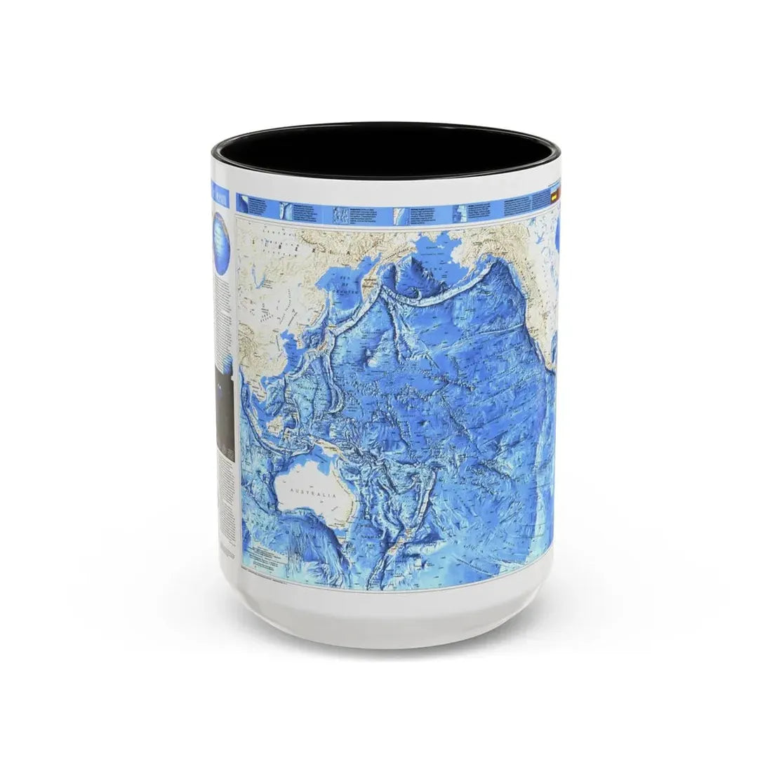 Pacific Ocean (1992) (Map) Accent Coffee Mug 15oz Black - Go Mug Yourself