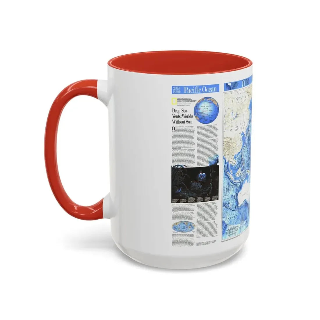 Pacific Ocean (1992) (Map) Accent Coffee Mug - Go Mug Yourself