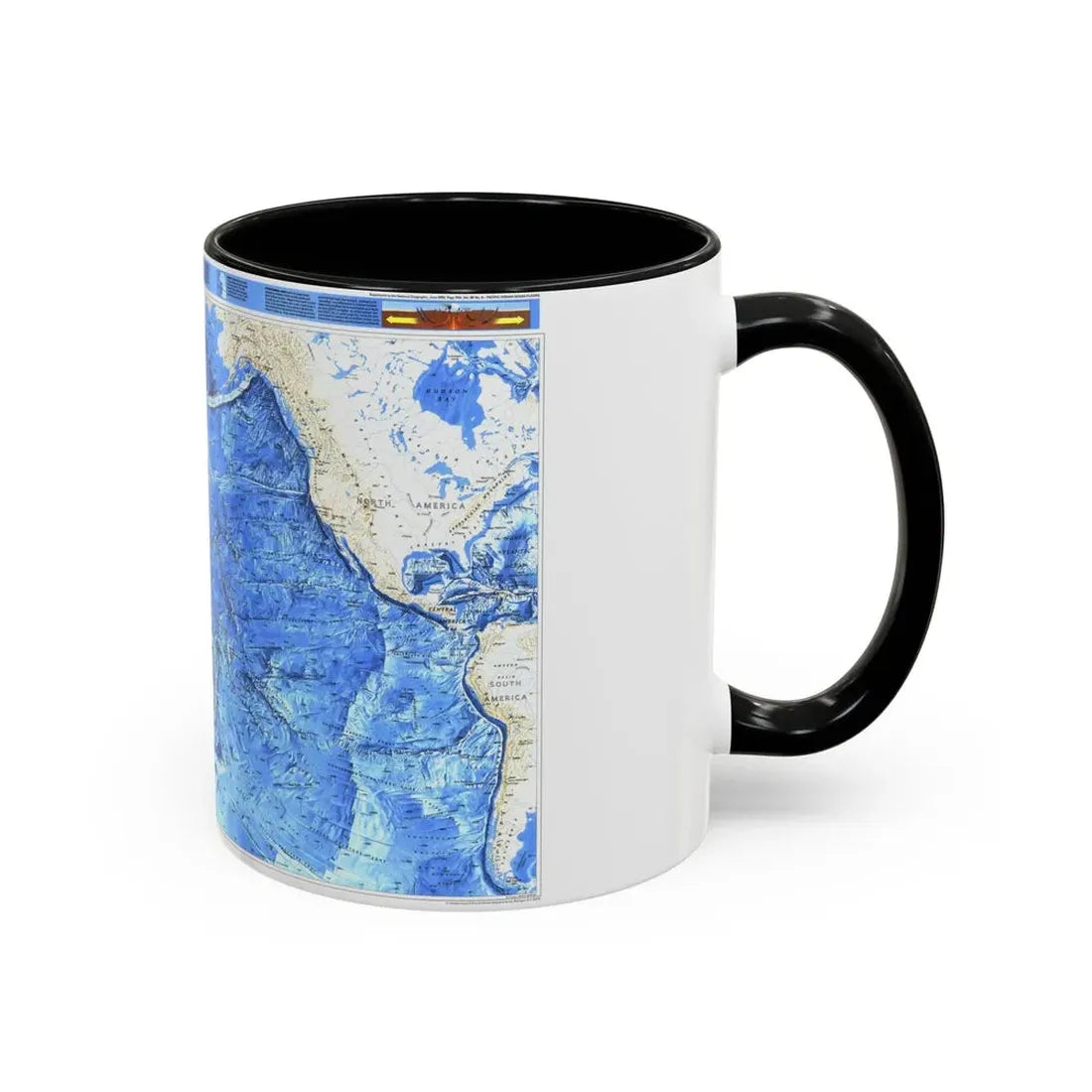 Pacific Ocean (1992) (Map) Accent Coffee Mug - Go Mug Yourself