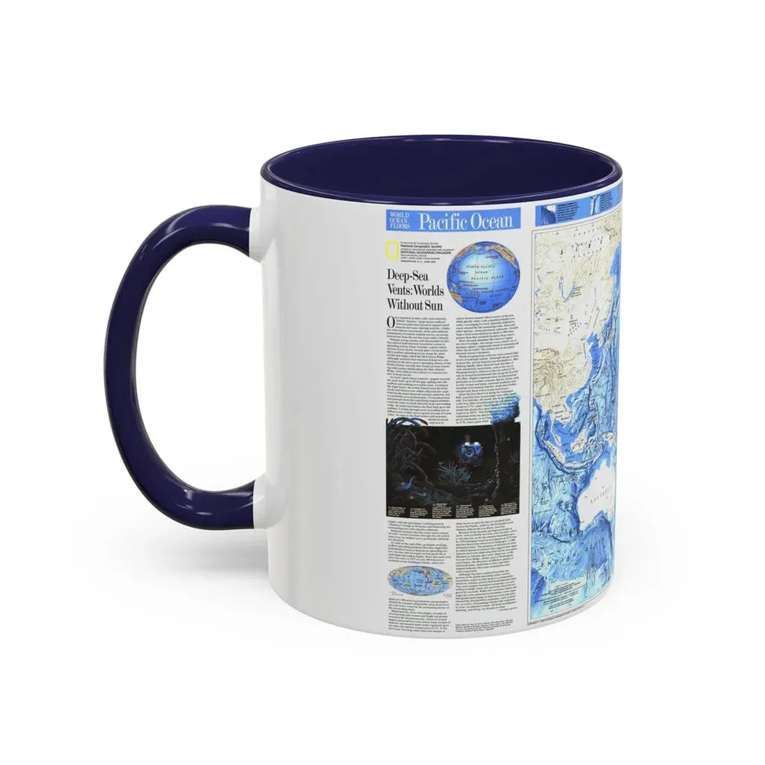 Pacific Ocean (1992) (Map) Accent Coffee Mug - Go Mug Yourself