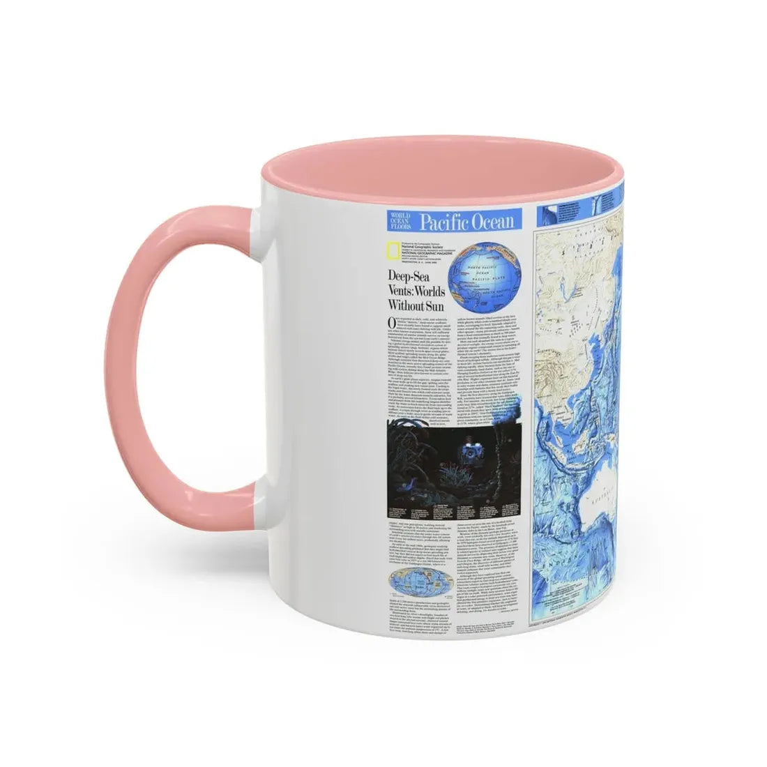Pacific Ocean (1992) (Map) Accent Coffee Mug - Go Mug Yourself