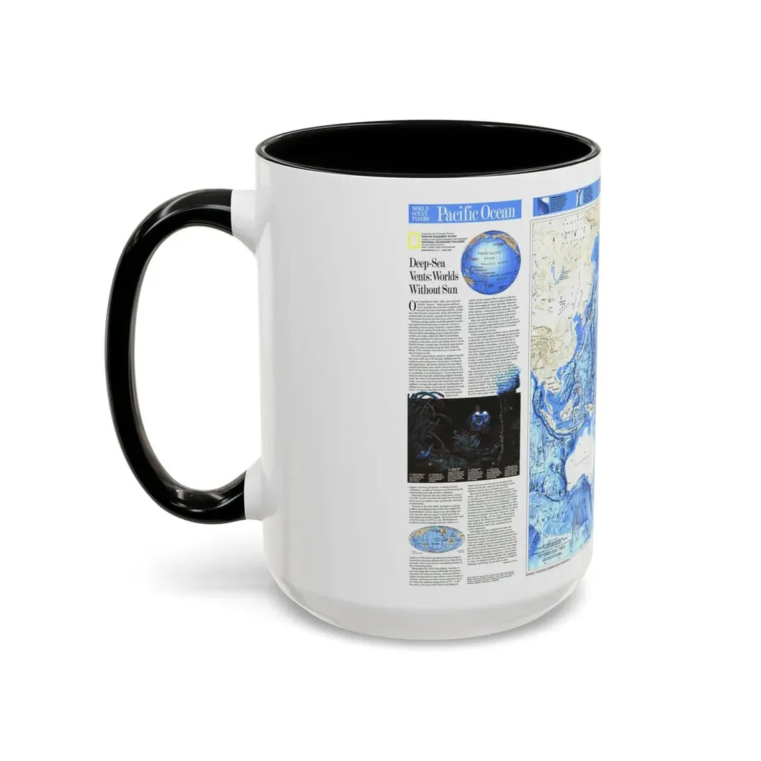 Pacific Ocean (1992) (Map) Accent Coffee Mug - Go Mug Yourself