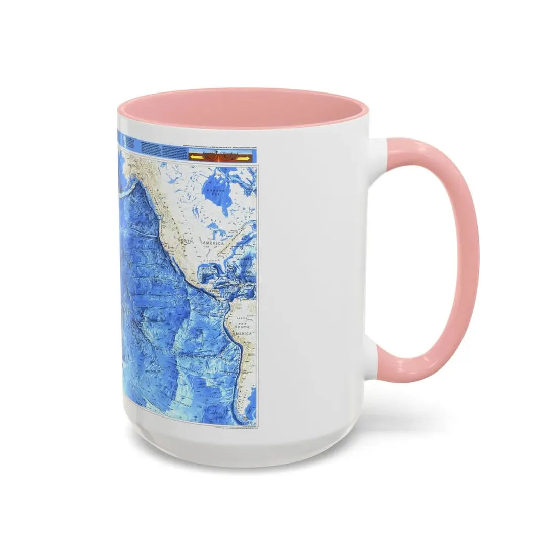Pacific Ocean (1992) (Map) Accent Coffee Mug - Go Mug Yourself