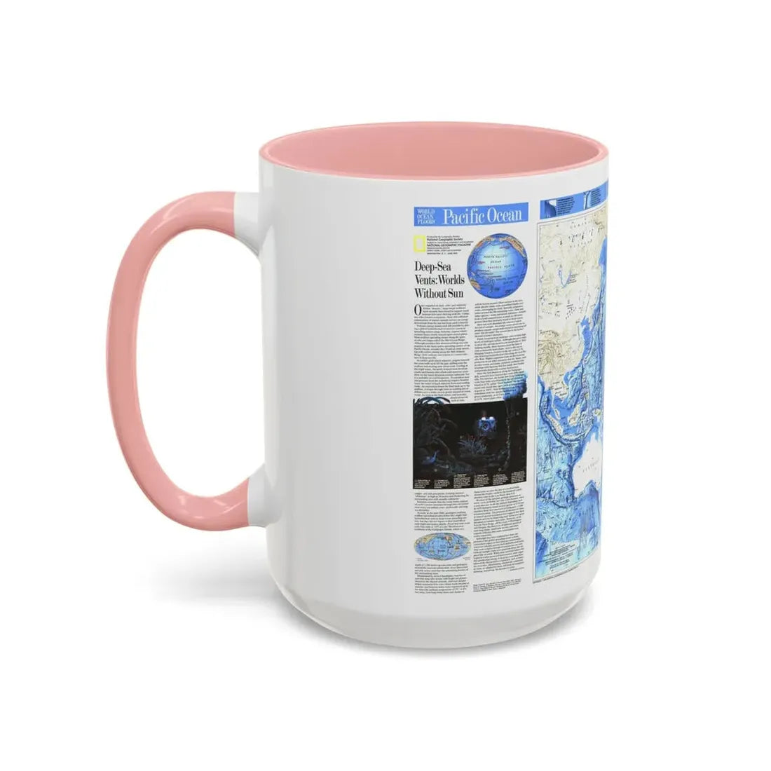 Pacific Ocean (1992) (Map) Accent Coffee Mug - Go Mug Yourself