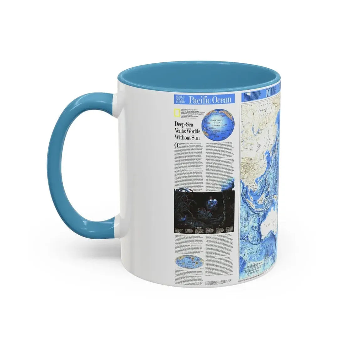 Pacific Ocean (1992) (Map) Accent Coffee Mug - Go Mug Yourself