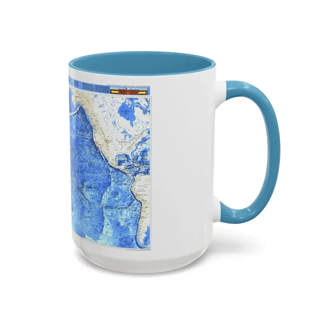 Pacific Ocean (1992) (Map) Accent Coffee Mug - Go Mug Yourself