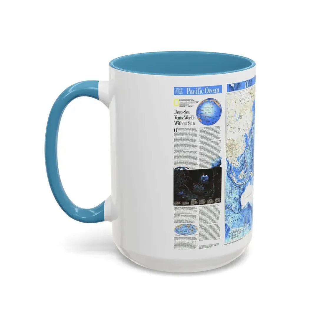 Pacific Ocean (1992) (Map) Accent Coffee Mug - Go Mug Yourself