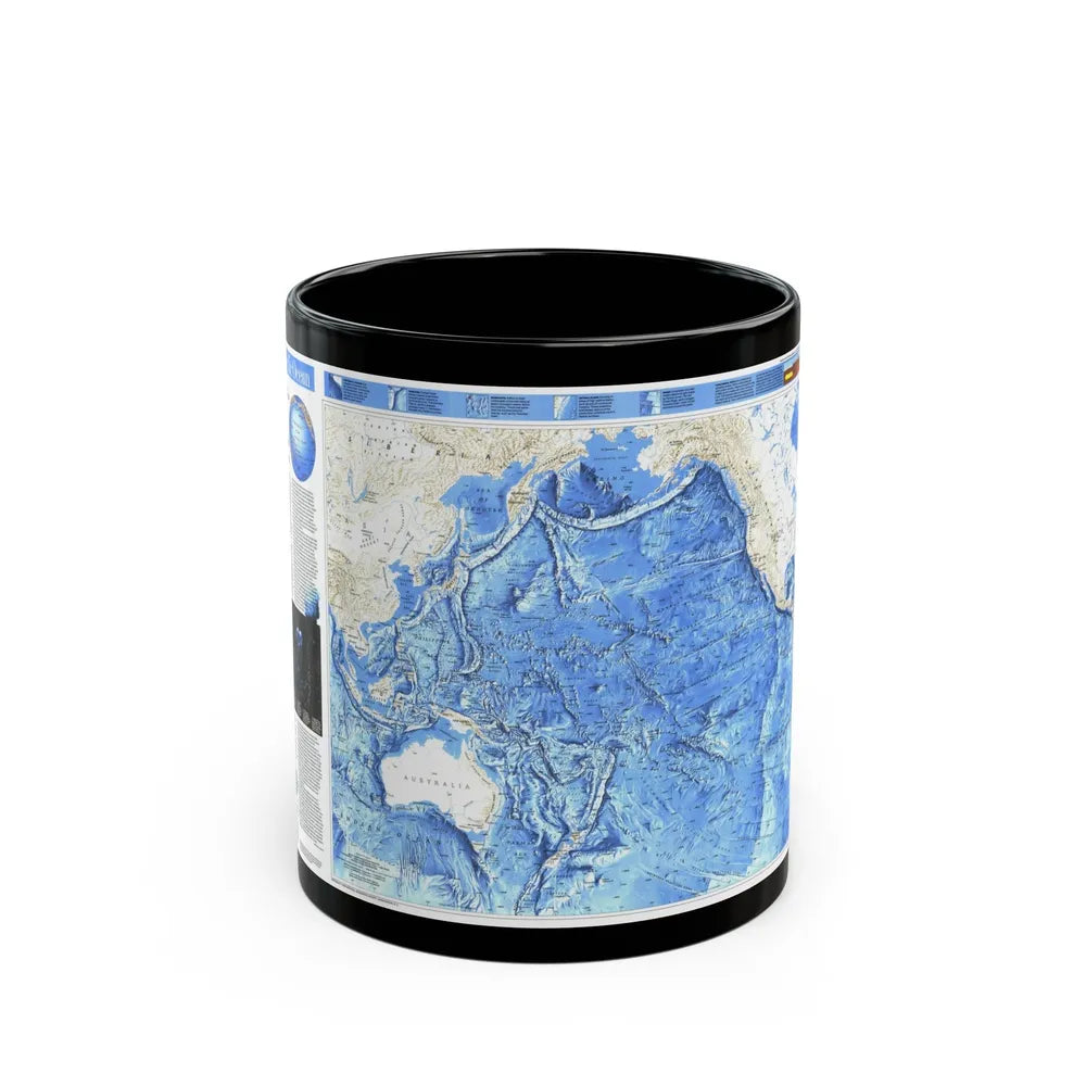 Pacific Ocean (1992) (Map) Black Coffee Mug-11oz-Go Mug Yourself