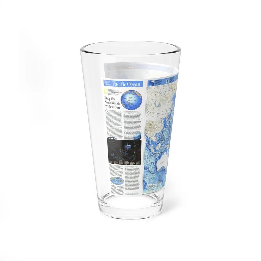 Pacific Ocean (1992) (Map) Pint Glass 16oz-Go Mug Yourself