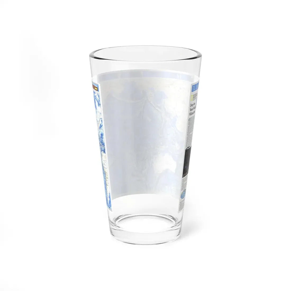 Pacific Ocean (1992) (Map) Pint Glass 16oz - Go Mug Yourself