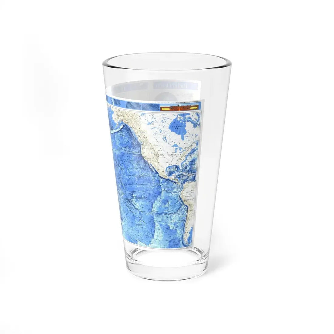 Pacific Ocean (1992) (Map) Pint Glass 16oz - Go Mug Yourself