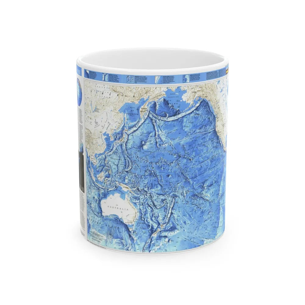 Pacific Ocean (1992) (Map) White Coffee Mug-11oz-Go Mug Yourself