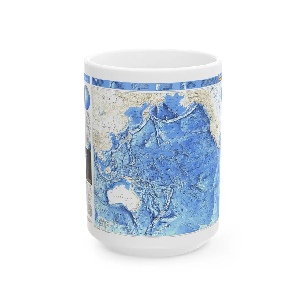 Pacific Ocean (1992) (Map) White Coffee Mug-15oz-Go Mug Yourself