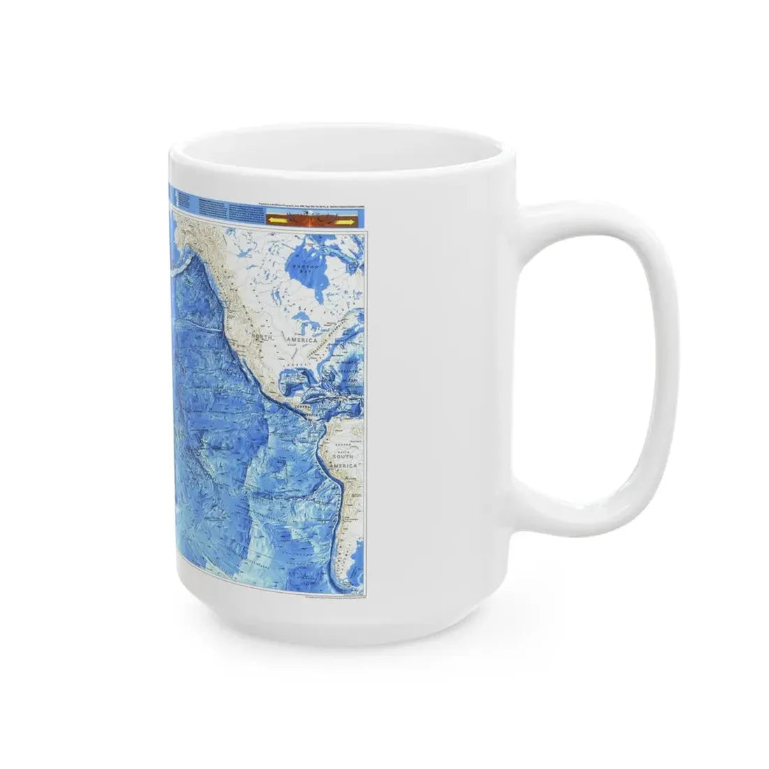 Pacific Ocean (1992) (Map) White Coffee Mug - Go Mug Yourself